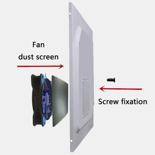 PVC PC Case Fan Dust Filter Net Case Dustproof Chassis Dust Cover 12x12cm - Afbeelding 2 van 8
