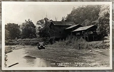 The Old Mill Trenton Georgia Pick-up Truck Near Creek Cline RPPC Postcard C089