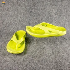 Oofos Oolala Flip-Flop Sandals Lime Green SlipOn Waterproof Women's 9 Mens 7