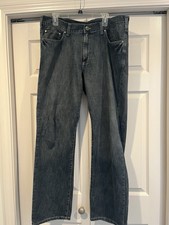 Calvin Klein Mens Blue Denim Jeans Low Rise S...