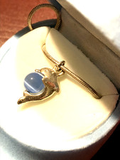 Child's necklace with dolphin in a dolphin case silver-tone