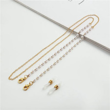 Natural Shells Crystal Eyeglass Chain Strap Holders around Neck for Women Eye Gl
