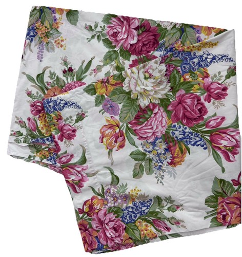 RARE Ralph Lauren MELISSA Bold Floral Pattern Size Full Flat Sheet Country USA - Bild 2 von 20