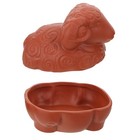  Schmortopf mit Deckel: Suppentopf aus Keramik in Schafform mit Deckel, Kochtopf