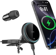 for Qi2 Magsafe CD Car Mount Charger, 15W Wireless Magnetic Phone Holder for ...