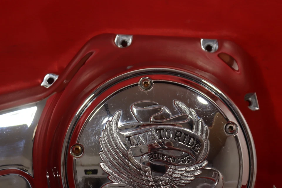 2007 HARLEY-DAVIDSON DYNA LOW RIDER FXDL PRIMARY COVER W/ DERBY INSPECTION COVER - Imagem 3 de 4