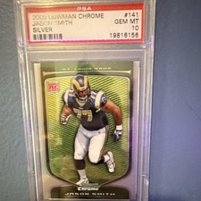 Bowman 2009 Bowman Chrome Jason Smith Silver/99  #141 Rookie PSA Graded Card. rookie card picture