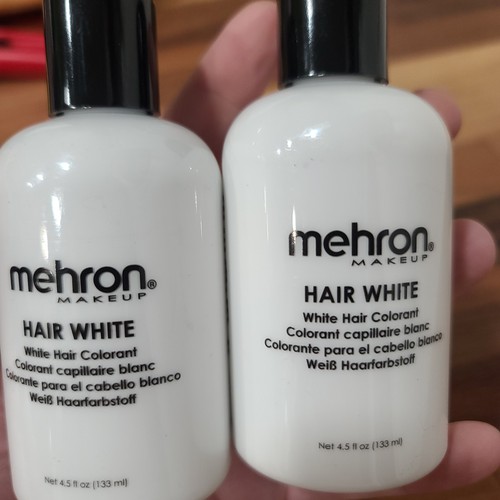 2 X Mehron Hair White Temporary Colorant Theatrical Makeup New 4.5 Oz. Each - 第 6/6 張圖片
