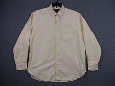 Vintage Brooks Brothers Country Club Shirt Mens XL Yellow Supima Cotton USA Made