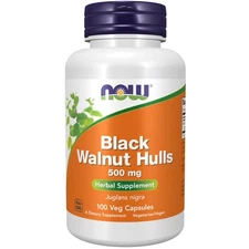 Black Walnut Hulls Herbal Supplement 100 Capsules Natural Tonic Gmp Certified