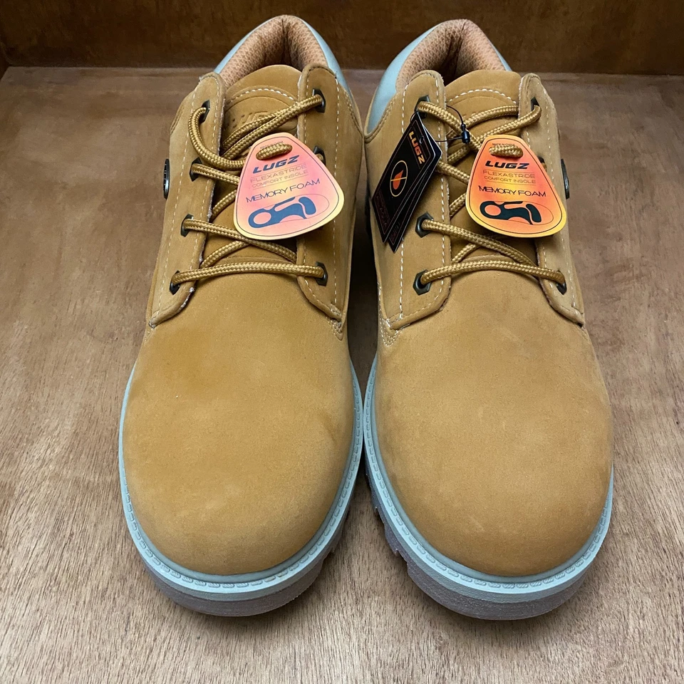 Botas de Trabajo Lugz Para Hombres 11 Imperio Baja Resistente al Agua Zapatos Oxford Goma de Trigo Dorado Foto 3 de 4