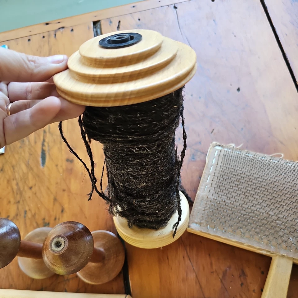 Lote de bobinas cardadoras de mano Louet varias herramientas giratorias Foto 4 de 4