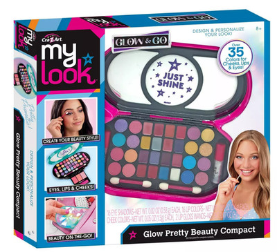 Glow Pretty Beauty Compact: Craft Activity Kit 34 shades of makeup!