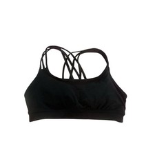 Women S Athleta 591284 Fully Focused Sports Bra Black Yoga Run Padded Strappy