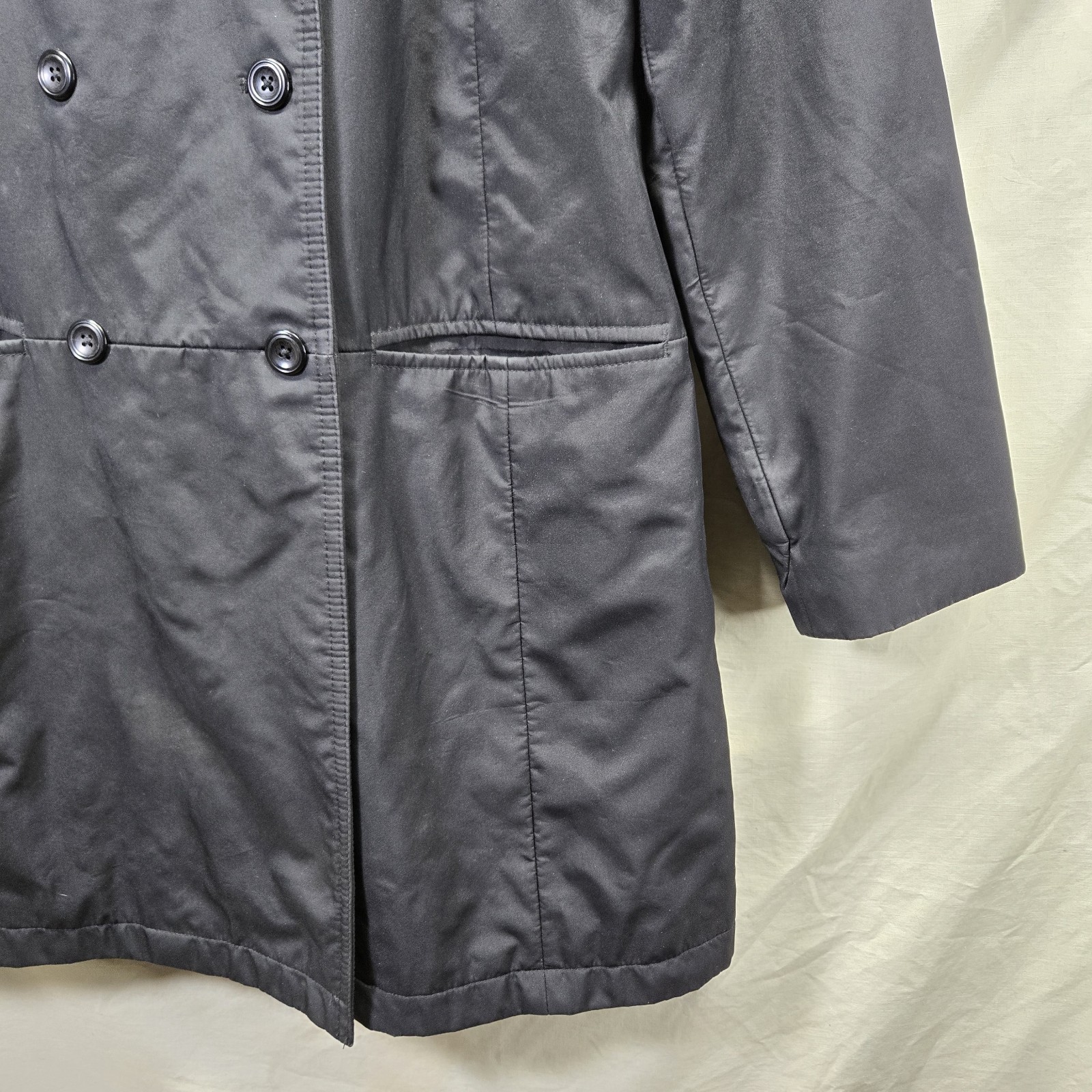 GAP Black Peacoat Jacket Softshell Double Breaste… - image 3