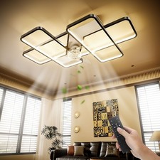 50W Deckenventilator Lüfterlicht Fernbedienung Deckenlampe Wohnzimmer Dimmbar DE