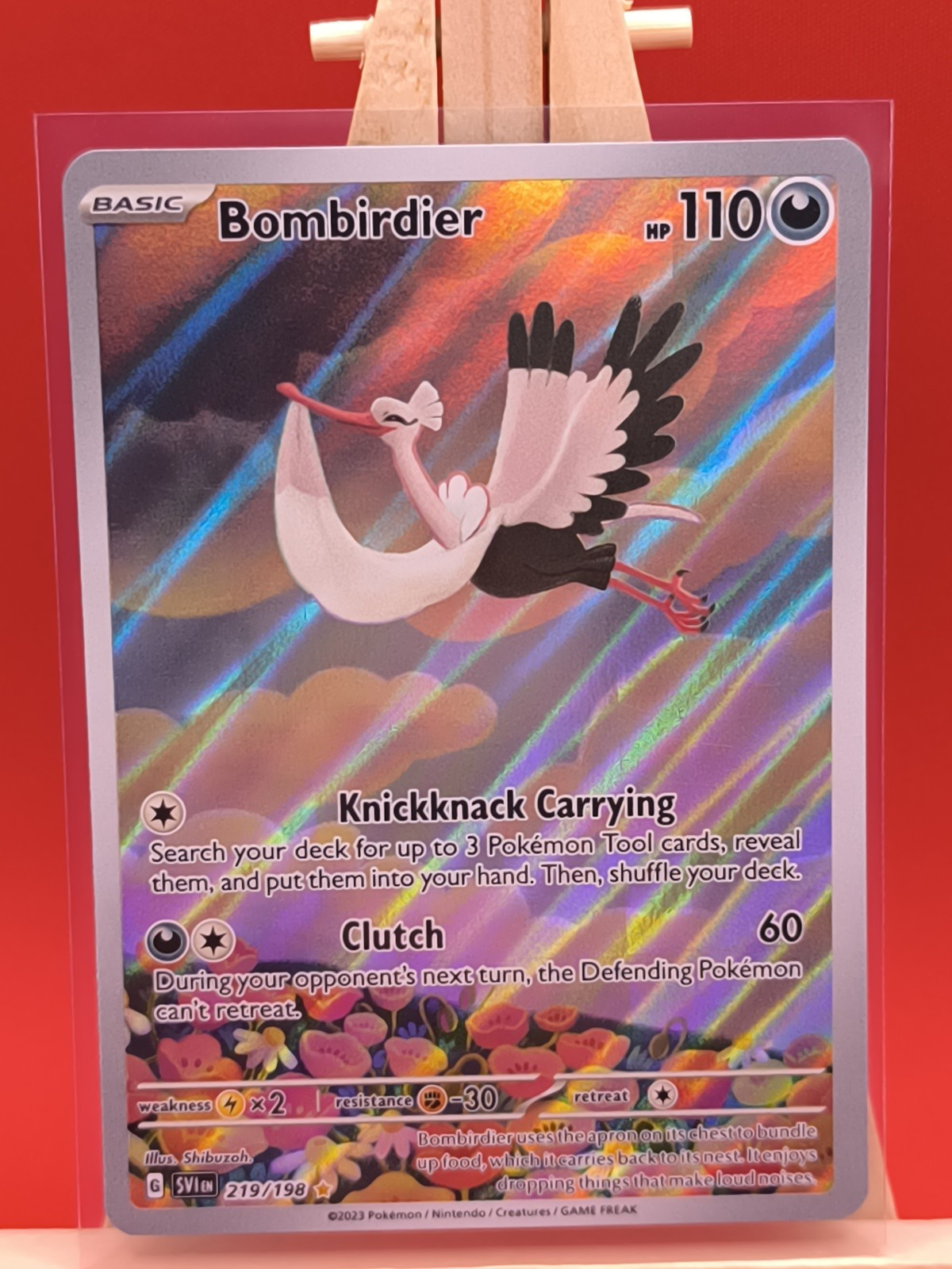 Bombirdier 219/198 Scarlet & Violet Illustration Rare Holo Pokemon Card * New *