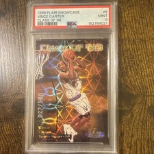 Fleer Flair Showcase Vince Carter Rookie #5 CN /500 PSA 9 Toronto Raptors