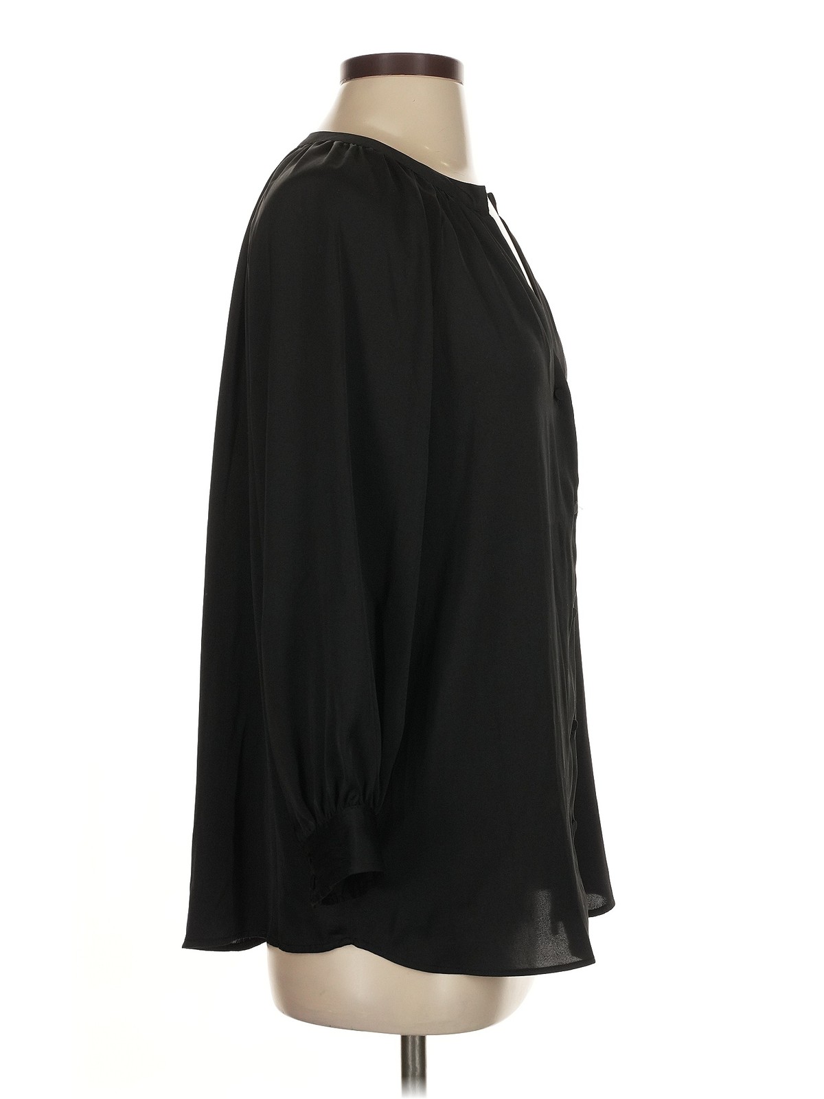 H&M Women Black 3/4 Sleeve Blouse S thumbnail 3