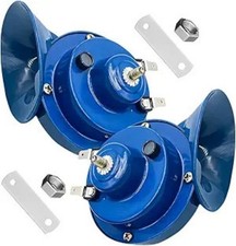 Loud Car Snail Horns, 12V 300DB Durable Car Horn Kit, H Color: BlueSize: 2 PCS