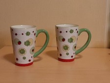 2er Set Tasse Jameson & Tailor H. 12 x D. 8 cm Marienkäffer Kleeblatt grün rot