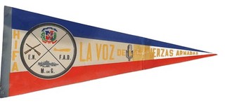 Vintage QSL pennant Radio HIFA Dominican Republic Wimpel banderin fanion