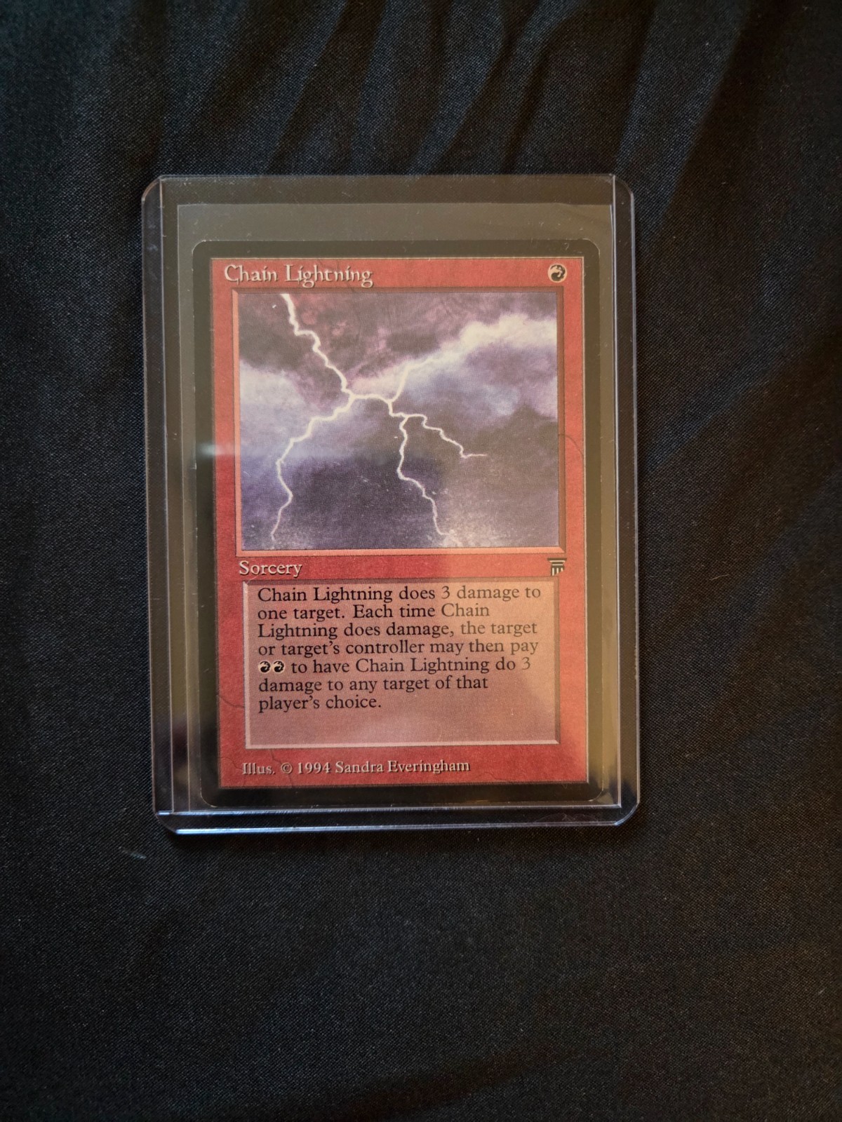 MTG Chain Lightning, Legends release, Excellent condition from 1994