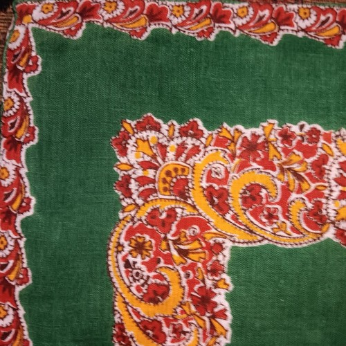 green with Filigree Handkerchief