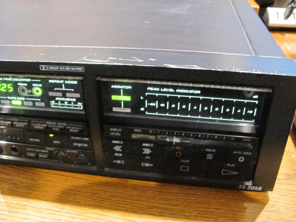ONKYO Integra TA-2058 Estéreo Cassette Deck 3 Cabezales RARO BUEN ESTADO Foto 4 de 4