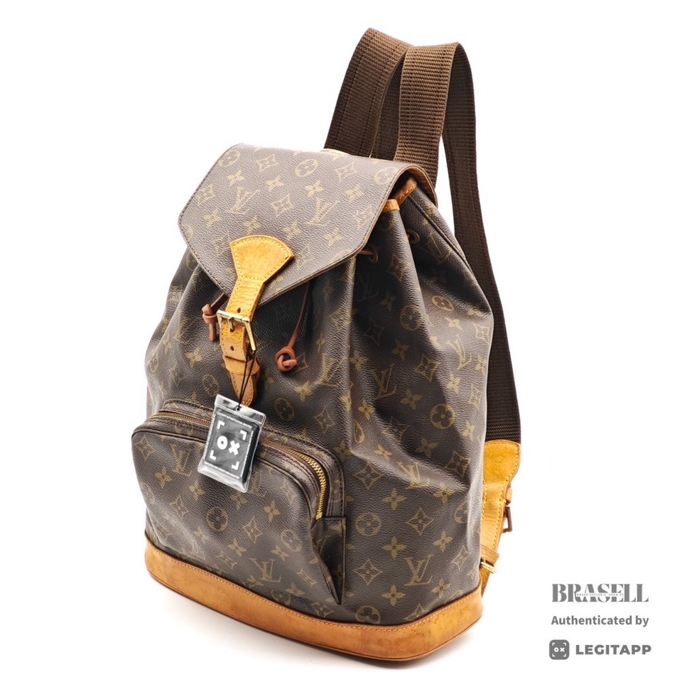 LOUIS VUITTON Montsouris GM Monogram Canvas Leather Backpack 【ImportFeeFREE