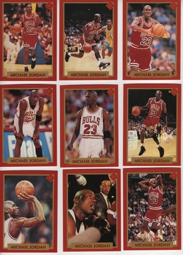 MICHAEL JORDAN - 1991 Tuff Stuff Jr. Set - Red Borders - All 9 cards - Lot - NM