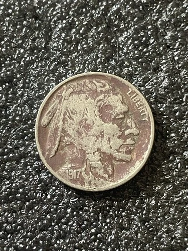 1917 D Buffalo Nickel Better Date Rough Condition
