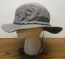 OR Outdoor Research Helios Sun Hat, Boonie Bucket, Gray Plaid Wide Brim size XL