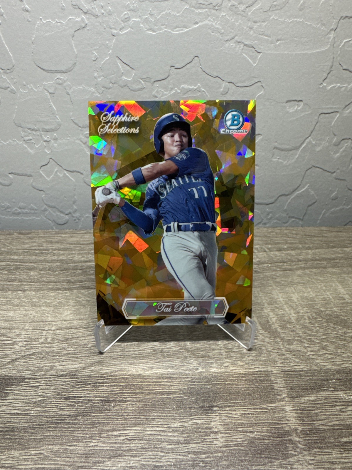 2023 Bowman Chrome Draft Tai Peete Sapphire Selections Gold Refractor /50 #SS-20
