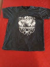 Bad Luck 13 Riot Extravaganza Tshirt Mens Large 2 Sided Pig Hardcore Blood On Ap