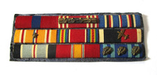 WW2 9 Ribbon Sewn Ribbon Bar