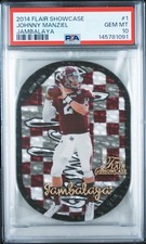 2014 flair showcase johnny manziel jambalaya psa 10