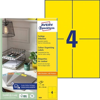 400er Multipack Avery-Zweckform 3459 Universal-Etiketten 105 x 480 mm Papier