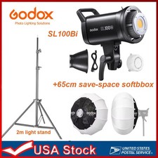 USA Godox SL100Bi LED Video Light with 65cm Save-Space softbox  light stand KIT