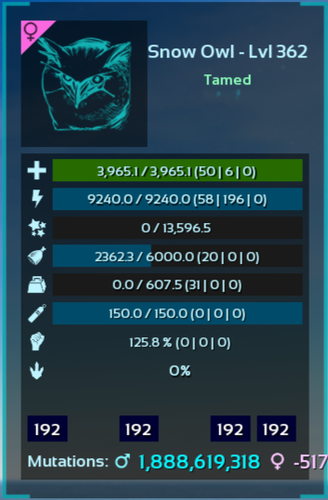 🔥ARK Survival Ascended PvE New Top Stats Snow Owl 9.2k stamina PC/XBOX/PS5 ASA - Picture 3 of 6