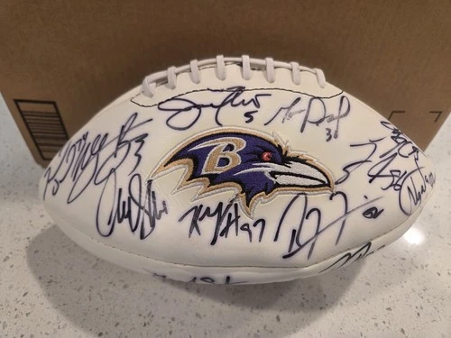 2010 starting Baltimore Ravens Autographed Football