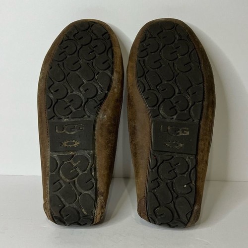UGG Men's size 7 brown suede leather moccasin loafer slippers - Picture 5 of 9