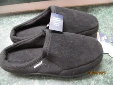 Isotoner Signature Mens Memory Foam Low Back Clog Slippers BLACK XL 11-12