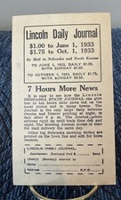 Lincoln State Journal Newspaper Postcard Order Form 1933, Journal Star Nebraska Lincoln State Journal Newspaper Postcard Order Form 1933, Journal Star Nebraska