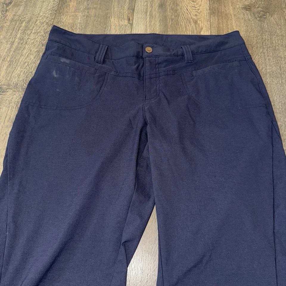 Athleta Womens Dipper Bootcut Mid Rise Nylon Outdoor Hiking Yoga Pants Blue Sz12 - Image 3 of 4