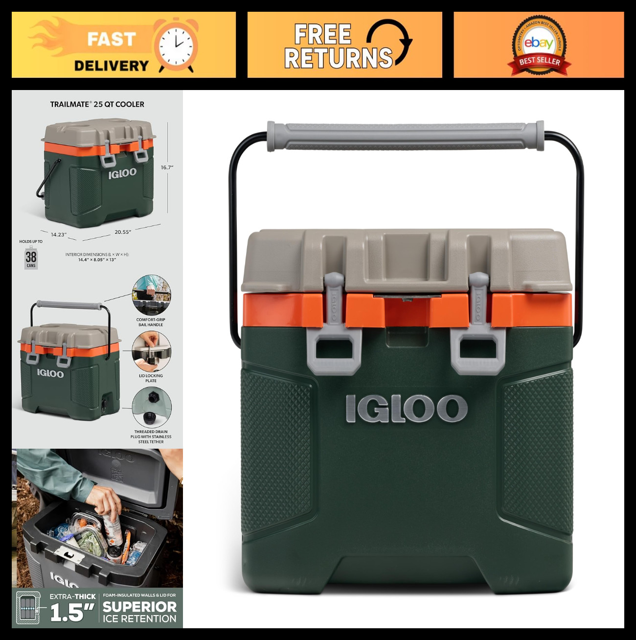 | Portable Trailmate With Wheels, 70 Qt