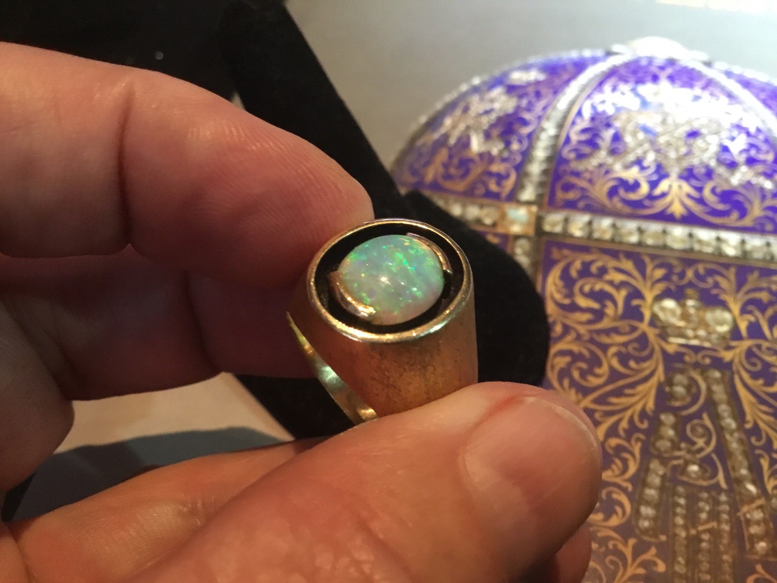 AUTHENTIC VINTAGE SOLID 14KT GOLD-Australian Blac… - image 15