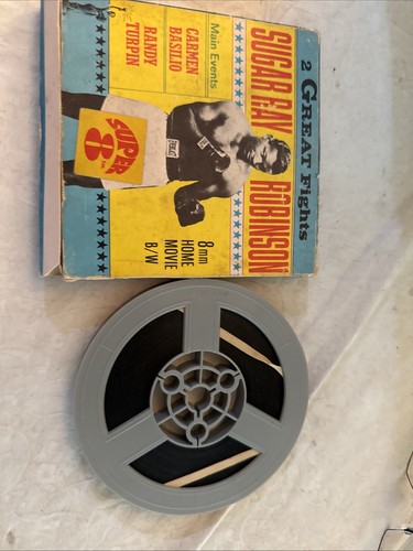 Columbia Pictures, 2 Great Fights Sugar Ray Robinson 8mm Film, Boxing - Foto 2 di 8