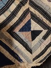 VINTAGE ANTIQUE ORIGINAL DISTRESSED HANDMADE LOG CABIN PATTERN QUILT  56 X 60 — photo 10
