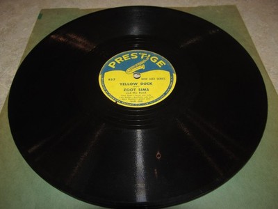 RARE ZOOT SIMS - Yellow Duck - Prestige 837 - Original 78 RPM Gullen / Hyman EX!